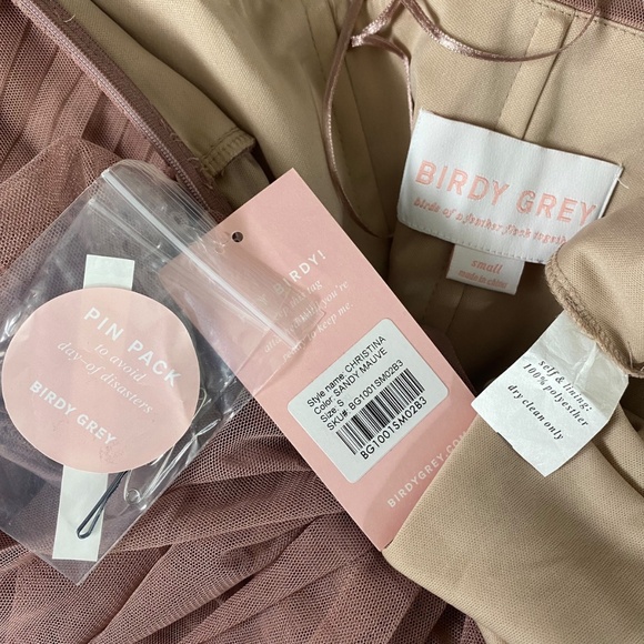 NWT Birdy Grey Womens S Christina Convertible Bridesmaid Maxi Dress Sandy Mauve - Picture 15 of 16